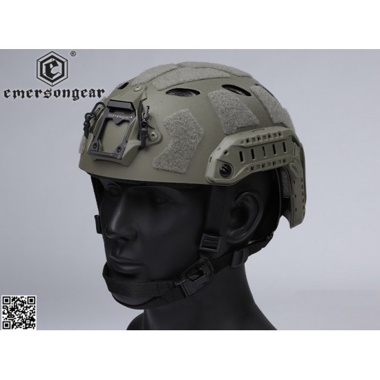 EmersonGear Fast SF Super High Cut Tactical BUMP Helmet - Ranger Green, S-M
