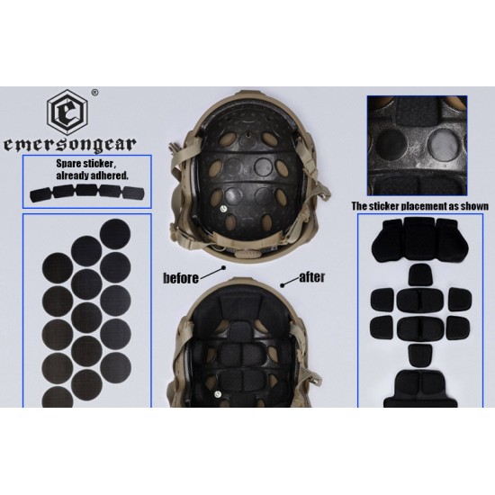 EmersonGear Fast SF Super High Cut Tactical Ballistic-Style Helmet - Black, S-M