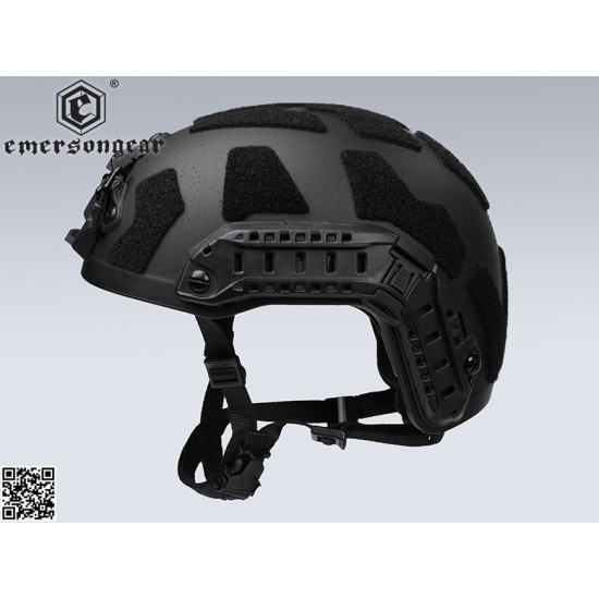 EmersonGear Fast SF Super High Cut Tactical Ballistic-Style Helmet - Black, S-M