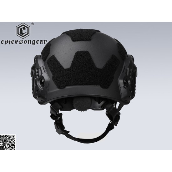 EmersonGear Fast SF Super High Cut Tactical Ballistic-Style Helmet - Black, S-M