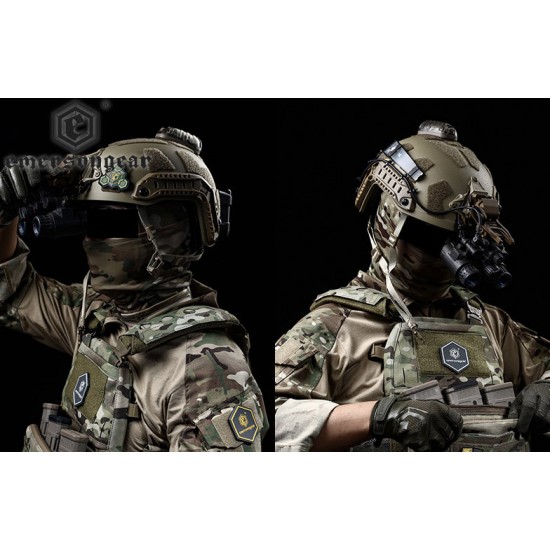 EmersonGear Fast SF Super High Cut Tactical Ballistic-Style Helmet - Black, S-M