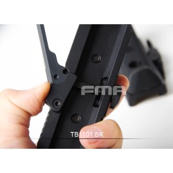FMA QD FFG 3 Angled Fore Grip - Black