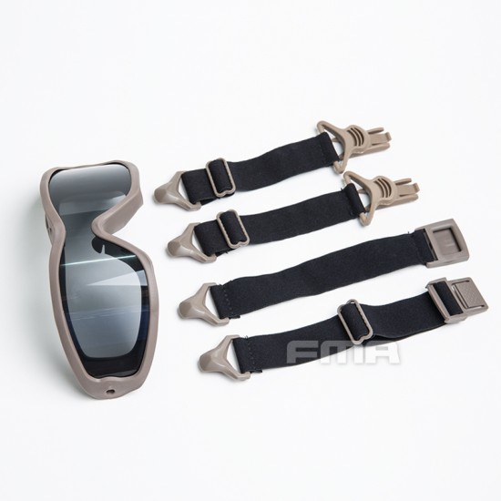 FMA JT Spectra Series Goggle with Double-Layer Clear Lens - Tan