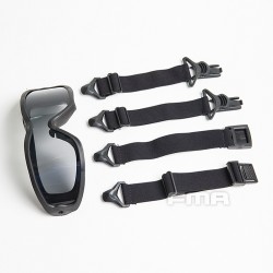 FMA JT Spectra Series Goggle with Double-Layer Clear Lens - Black
