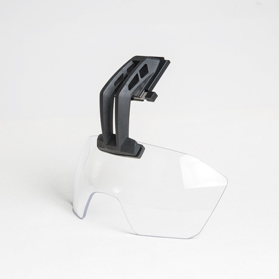 FMA Batlskin Viper Fixed ARM Helmet Visor with Clear Lens for Caiman Helmets - Black