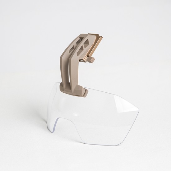 FMA Batlskin Viper Fixed ARM Helmet Visor with Clear Lens for Caiman Helmets - DE
