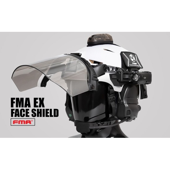 FMA EX Riot Face Shield for EX LTP 3.0 with Clear Lens - Black
