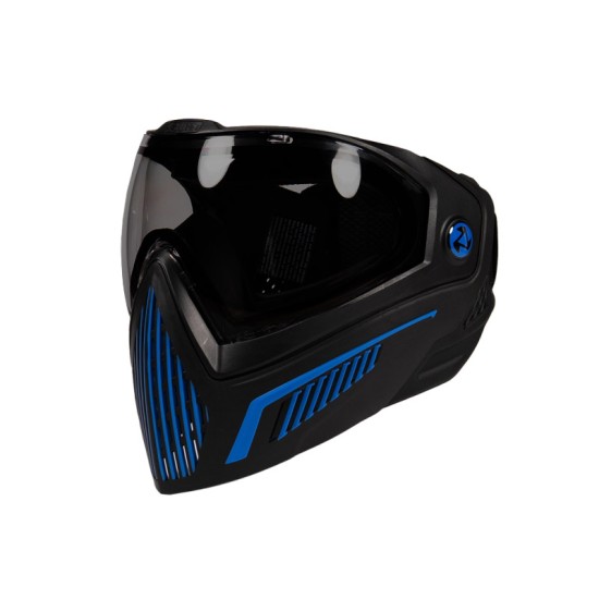 FMA F5 Storm I5 Speedsoft Full Face Mask - Black Blue, Dark Lens