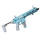 G&G FAR-9 Dual Folding Pistol Caliber Carbine AEG Rifle - Macaron Blue