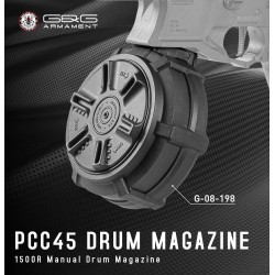G&G PCC45 MANUAL WINDING 1500RD DRUM MAGAZINE