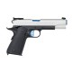 G&G GX45 MKI 1911 Style Gas Blowback Pistol - Silver Blue