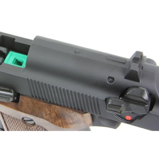 [LIMITED EDITION] G&G GPM92 (M92) GP2 Full Metal Gas Blowback Pistol - Black with Walnut Wood Grip