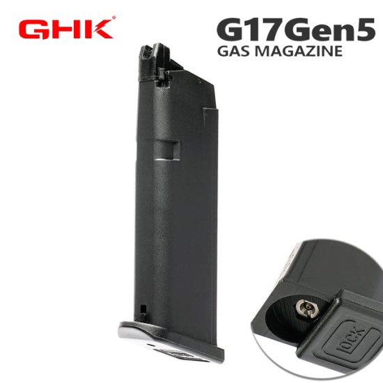 GHK Umarex Glock 17 Gen 5 Gas Magazines - Black