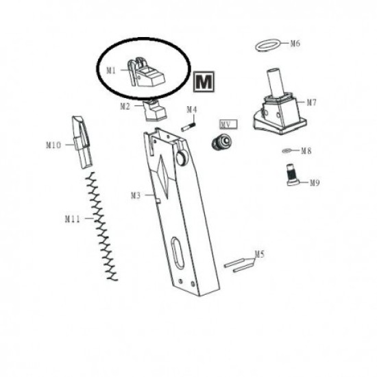 HFC HG-160 Replacement Part  #M1 - Mag Lip