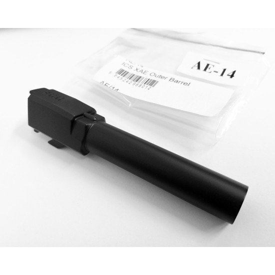 ICS XAE GBB PISTOL REPLACEMENT PART AE-14 - OUTER BARREL BK