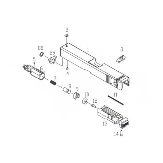 KJW KP-03 Glock Replacement Part #10 - Piston Head