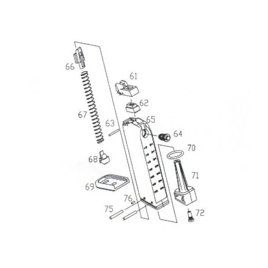 KJW KP-03 Glock Replacement Part #61 - Feed Lip