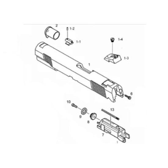 KJW KP-07 Replacement Part #1-1 - Front Sight