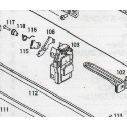 KWA MP7 GBB STOCK RELEASE LEVER “LEFT” (PART NO.115)