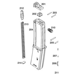 KWA MP7 PART #213 - MAGAZINE FOLLOWER SPRING