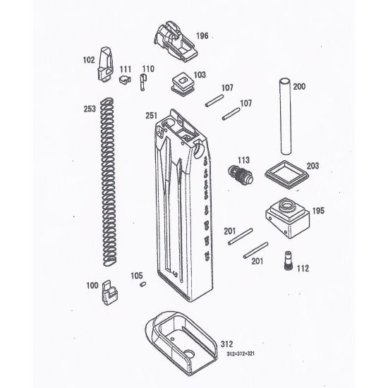 KSC USP ORIGINAL REPLACEMENT PART #100