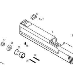 KWA MK23 REPLACEMENT PART #7 SIGHT INSERTS