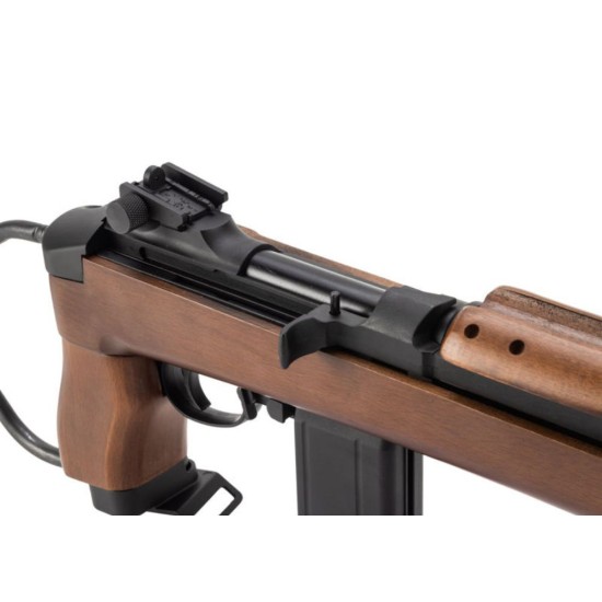 King Arms M1A1 Paratrooper Carbine CO2 Gas Blowback Rifle - Real Wood