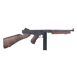 King Arms Thompson M1A1 Military's Model AEG Rifle - Real Wood