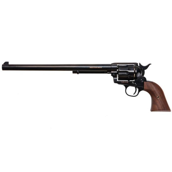 King Arms Colt SAA .45 Buntline Special V2 Gas Revolver - Electroplating Black