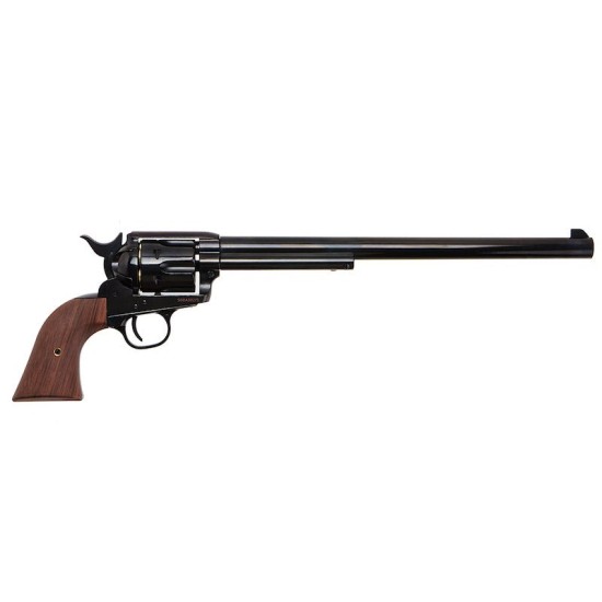 King Arms Colt SAA .45 Buntline Special V2 Gas Revolver - Electroplating Black