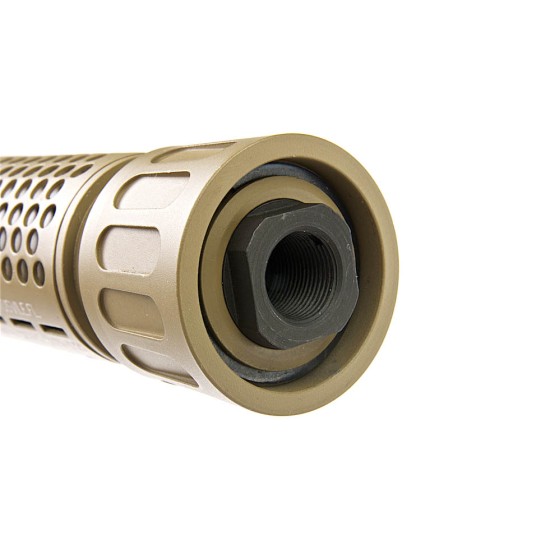 KAC QDC CQB AIRSOFT DUMMY SUPPRESSOR - 14mm CW Thread - TAN