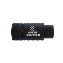 Madbull x Noveske KFH Airsoft "Flaming Pig" Amplifier Muzzle - 14mm CCW, Black