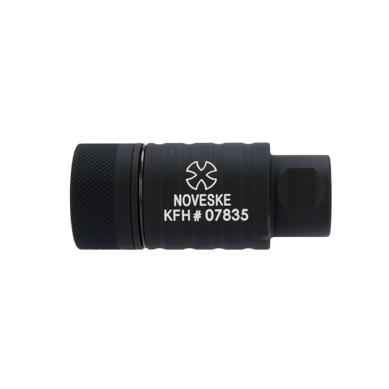 Madbull x Noveske KFH Airsoft "Flaming Pig" Amplifier Muzzle - 14mm CCW, Black