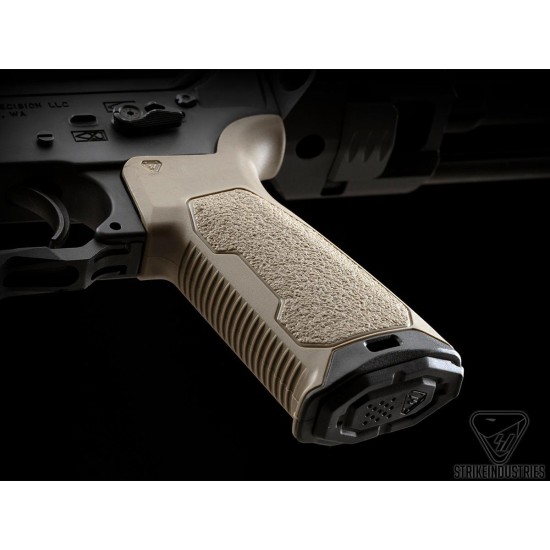 Strike Industries Overmolded Enhanced Pistol Grip for M4 GBB - 15 Degree, FDE