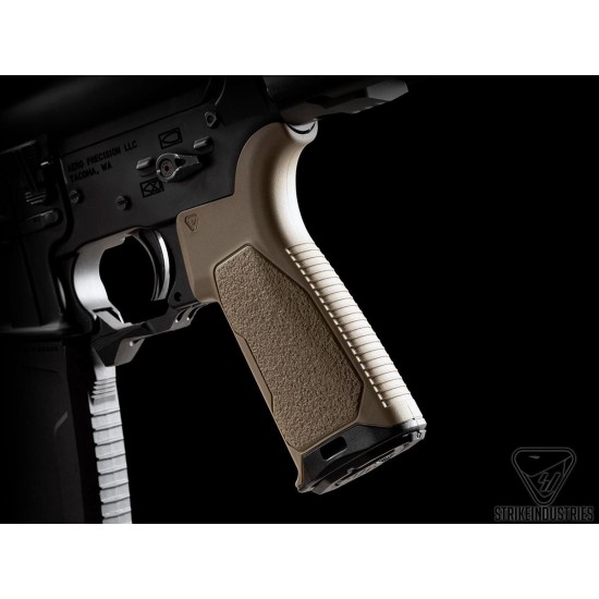 Strike Industries Overmolded Enhanced Pistol Grip for M4 GBB - 15 Degree, FDE