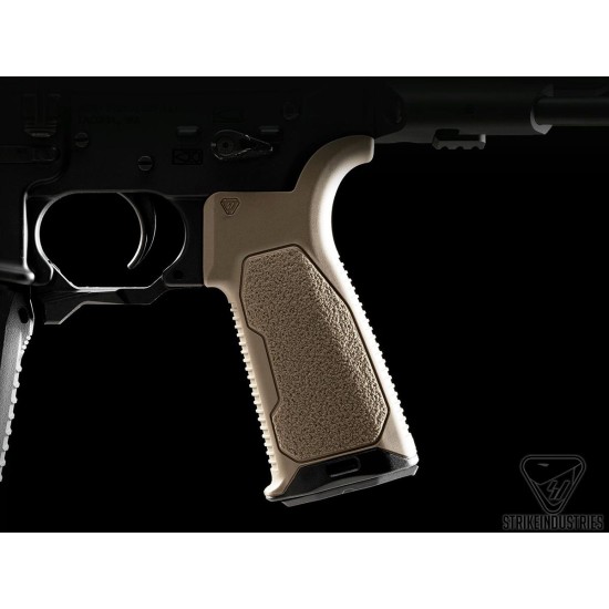 Strike Industries Overmolded Enhanced Pistol Grip for M4 GBB - 15 Degree, FDE