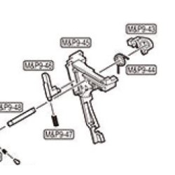 TOKYO MARUI M&P9 REPLACEMENT PART #45 - LEFT HAMMER HOUSING