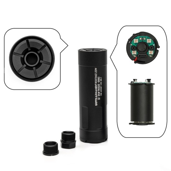 PTS Griffin Armament RESISTANCE 22 (R22) MODULAR Dummy Suppressor - Direct Thread with Tracer