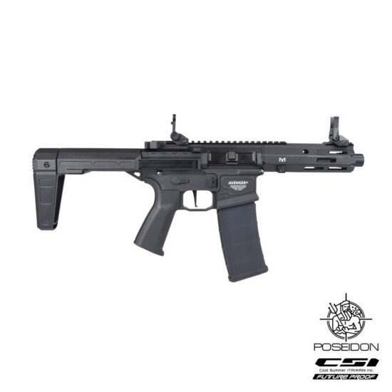 Poseidon x CSI AVENGER+ QRF M4 AEG with BT ETU & Tracer - Black