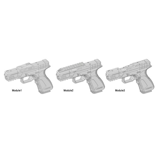 Poseidon x CSI XG-8 Split-Slide Gas Blowback Pistol - Black