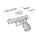 Poseidon x CSI XG-8 Split-Slide Gas Blowback Pistol - Black