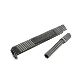 RA-TECH ZEV CUSTOM CNC METAL SLIDE & OUTER BARREL FOR WE G17 GBB