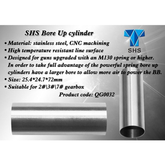 SHS BORE UP CNC Stainless Steel Cylinder for V2/V3