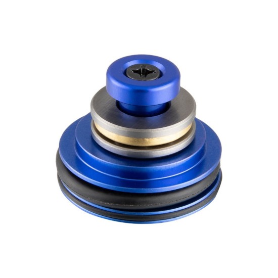 SHS CNC Aluminum Piston Head with Double Seal for Gearbox Ver 2/3 - Blue