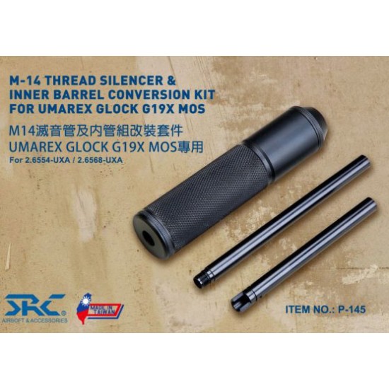SRC G19X Suppressor Kit with Extended Inner Barrel