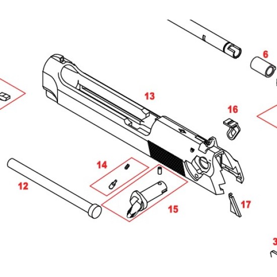 SRC SR92 / M92 Replacement Part #16 - Right Safety Lever