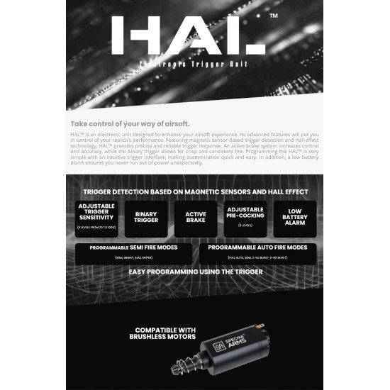 Specna Arms HAL™ Magnetic Electronic Control Unit & Trigger for V2 Gearbox AEGs