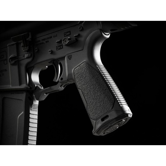 Strike Industries AR Overmolded Enhanced Pistol Grip - 25 Degree, Black