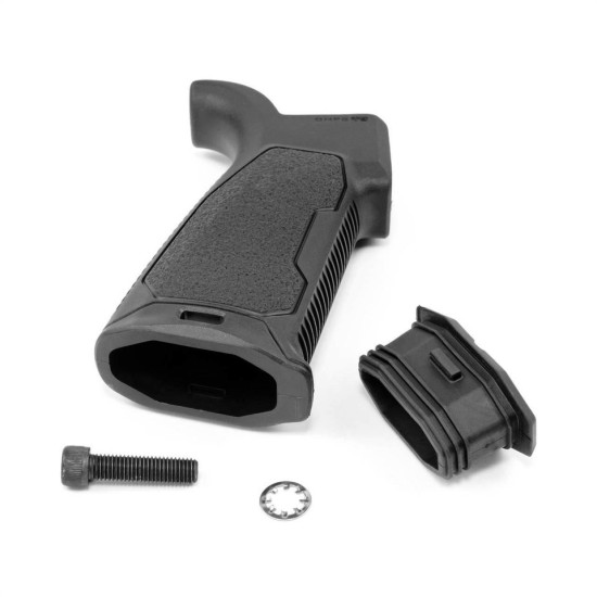 Strike Industries AR Overmolded Enhanced Pistol Grip - 25 Degree, Black