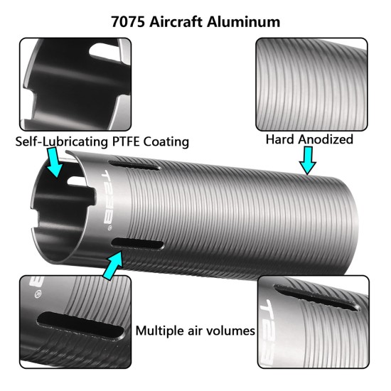 T238 AEG 7075-T6 Aluminum PTFE Coating Cylinder - 70%